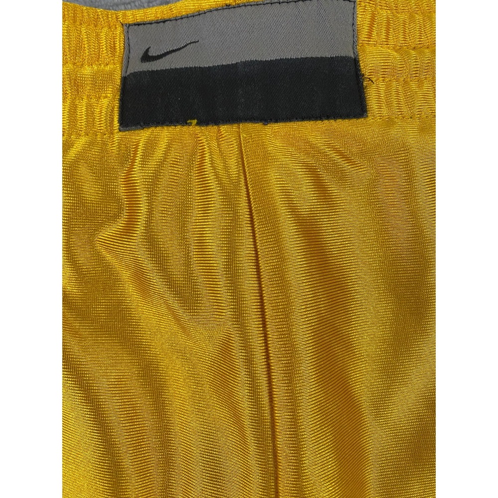 Nike Basketball Shorts Mens XL Navy Yellow Reversible Dazzle Mesh Athletic Retro - Picture 12 of 13